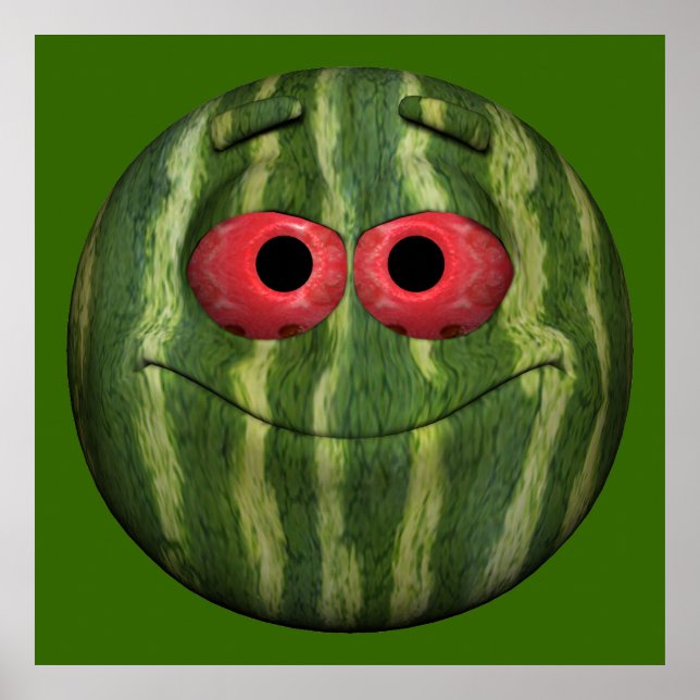 Watermelon Emoticon Poster (Framsidan)