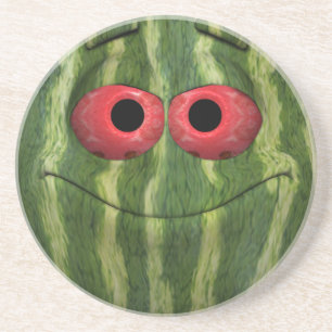 Watermelon Emoticon Underlägg Sandsten