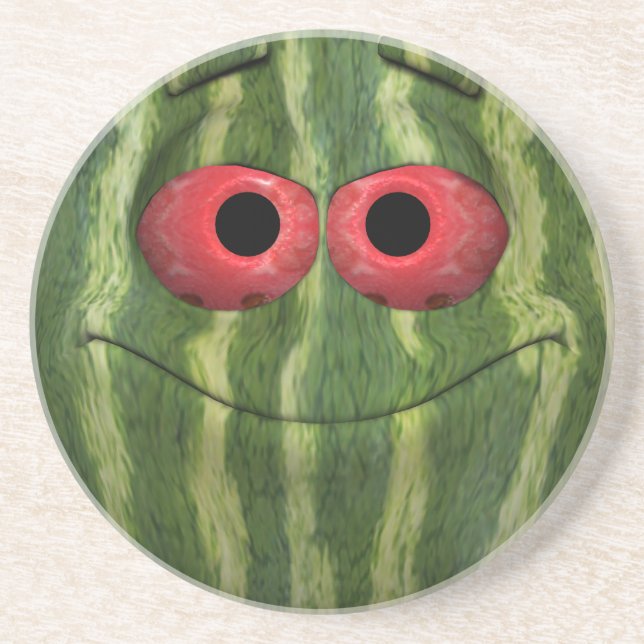 Watermelon Emoticon Underlägg Sandsten (Framsidan)