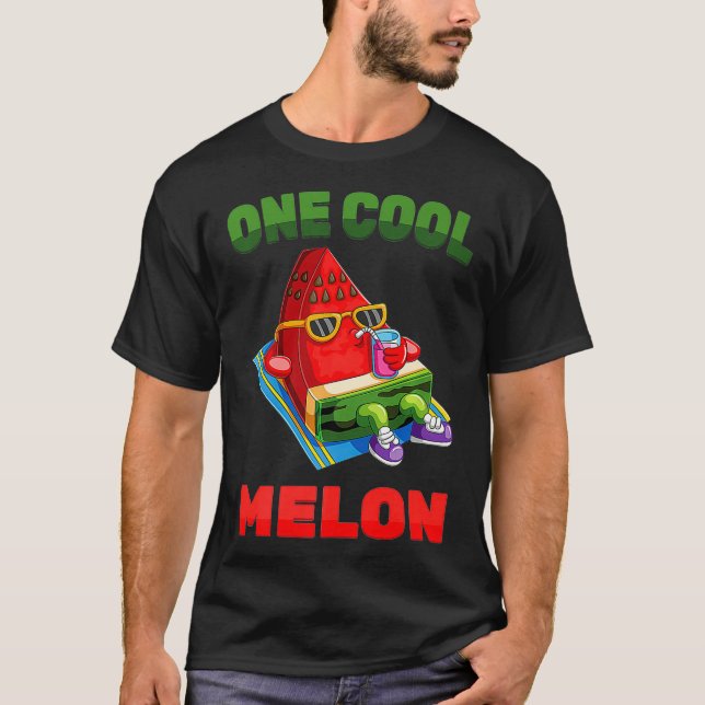 Watermelon - En Coola Melon - Sommar - Vegan - Fru T Shirt (Framsida)