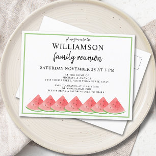 Watermelon Family Reunion Inbjudan Vykort