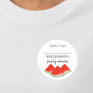 Watermelon Family Reunion Namn bricka Runt Klistermärke