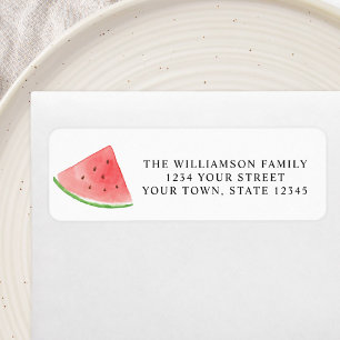 Watermelon Family Reunion Returadress Etikett