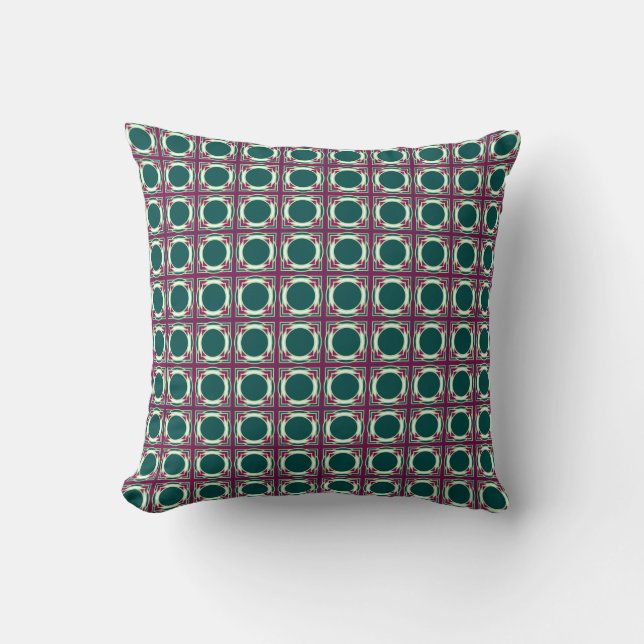 Watermelon Färg Geometric Mönster Kudde (Framsida)