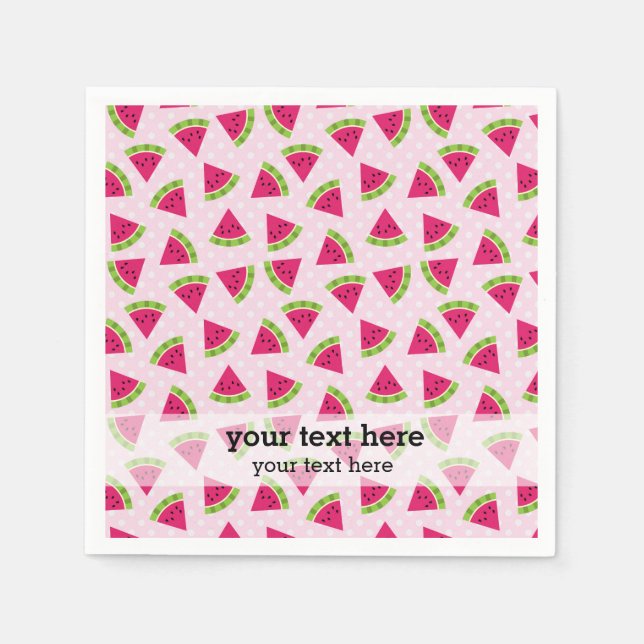 Watermelon färg pappersservett (Framsidan)