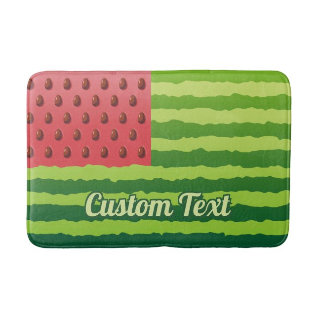 Watermelon Flagga Bath Mat Badrumsmatta (Framsidan)