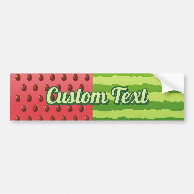 Watermelon Flagga Bumper Sticker Bildekal (Framsidan)