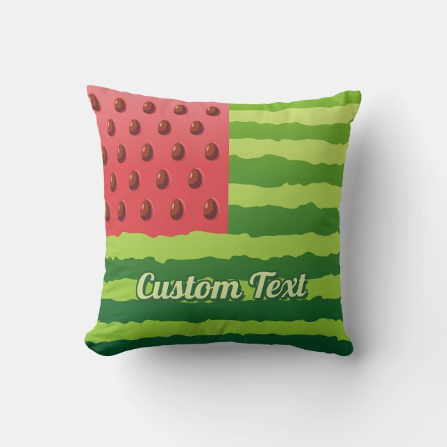 Watermelon Flagga Kudde (Framsida)
