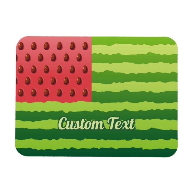 Watermelon Flagga Magnet (Horisontell)