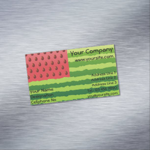 Watermelon Flagga Magnetiska Visitkort