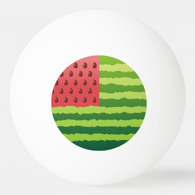 Watermelon Flagga Pingisboll (Framsidan)