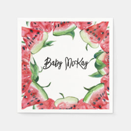 Watermelon Flicka Shower Napkins Pappersservett