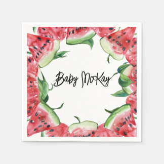 Watermelon Flicka Shower Napkins Pappersservett