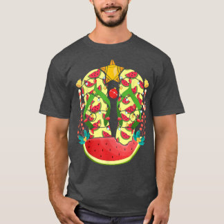 Watermelon Flinflip flops Julafton Ljus Hawaiian C T Shirt