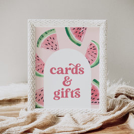 Watermelon Födelsedagskort och presentkort Poster