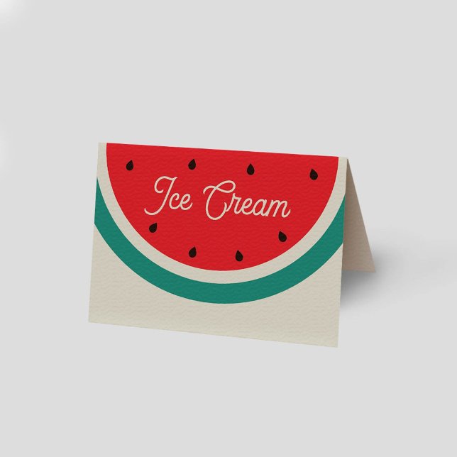 Watermelon Food Tält Card Bordsnummer (Watermelon Food Tent Card)