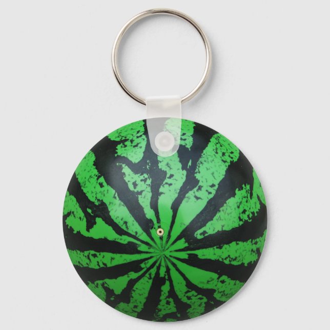 Watermelon Football/Soccer Ball Nyckelring (Framsida)