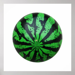 Watermelon Football/Soccer Ball Poster
