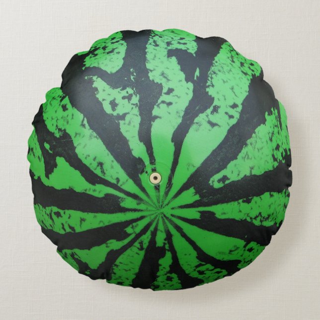 Watermelon Football/Soccer Ball Rund Kudde (Framsidan)