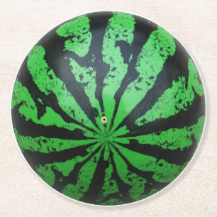 Watermelon Football/Soccer Ball Underlägg Papper Rund