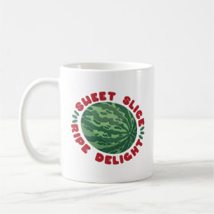 WATERMELON FRUIT FLAT SWEET SLICE RIPE DELIGHT KAFFEMUGG