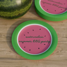 Watermelon Frukt Rosa och Grönt Sommar BBQ Party