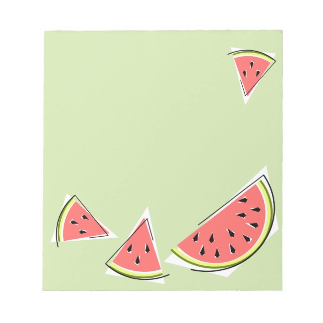 Watermelon Grönt Biet Anteckningsblock (Framsida)