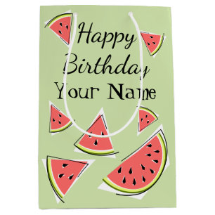 Watermelon Grönt Delar Birthday Namn