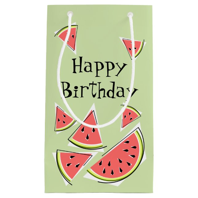 Watermelon Grönt Delarare Grattis på födelsedagen (Framsidan)
