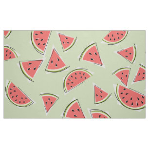 Watermelon Grönt Multi stor Tyg