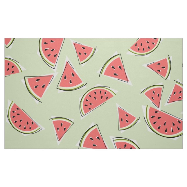 Watermelon Grönt Multi stor Tyg (Fat Quarter)