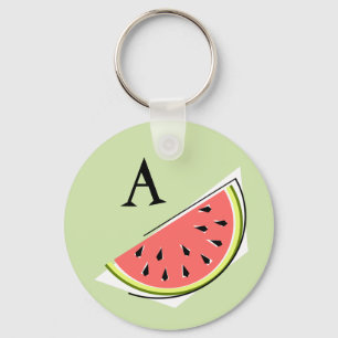 Watermelon Grönt Segment Monogram, nyckelkedja Nyckelring