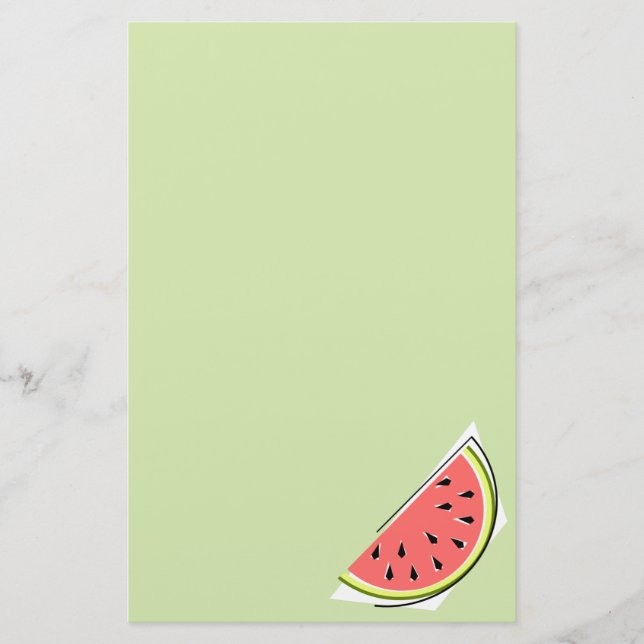 Watermelon Grönt Slice Brevpapper (Framsida)