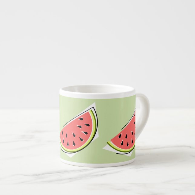 Watermelon Grönt Slice Espressomugg (Framsida höger)