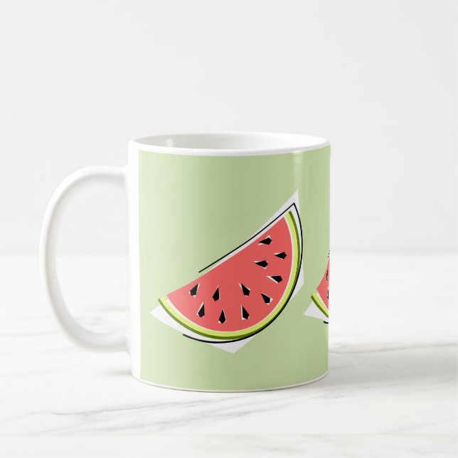 Watermelon Grönt Slice Kaffemugg (Vänster)