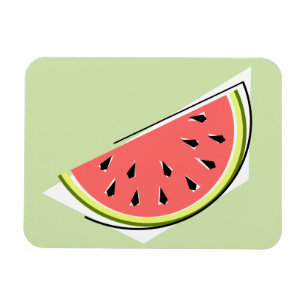 Watermelon Grönt Slice Magnet