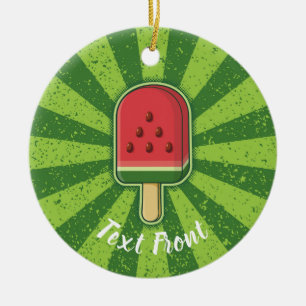 Watermelon Ice Cream Stick Julgransprydnad Keramik