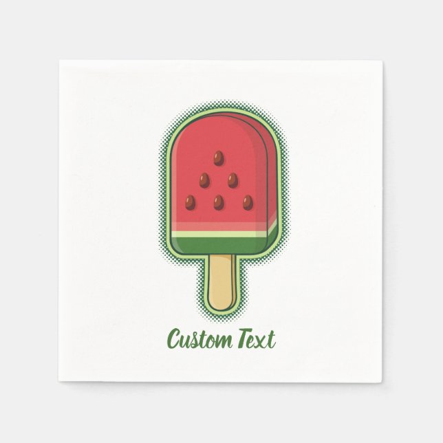 Watermelon Ice Cream Stick Pappersservett (Framsidan)