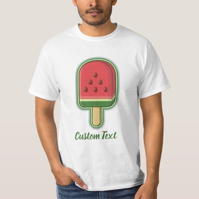 Watermelon Ice Cream Stick T Shirt (Framsida)