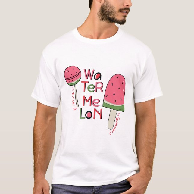 Watermelon in Summer or Winter how do you like it? T Shirt (Framsida)