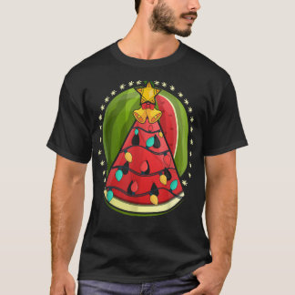 Watermelon Julafton Ljus Hawaiian Sommjuljul I T Shirt