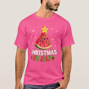 Watermelon Julgran jul i juli, sommaren T Shirt