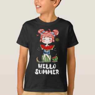 Watermelon Kawaii Anime Girl Hej Summer Fruit Me T Shirt