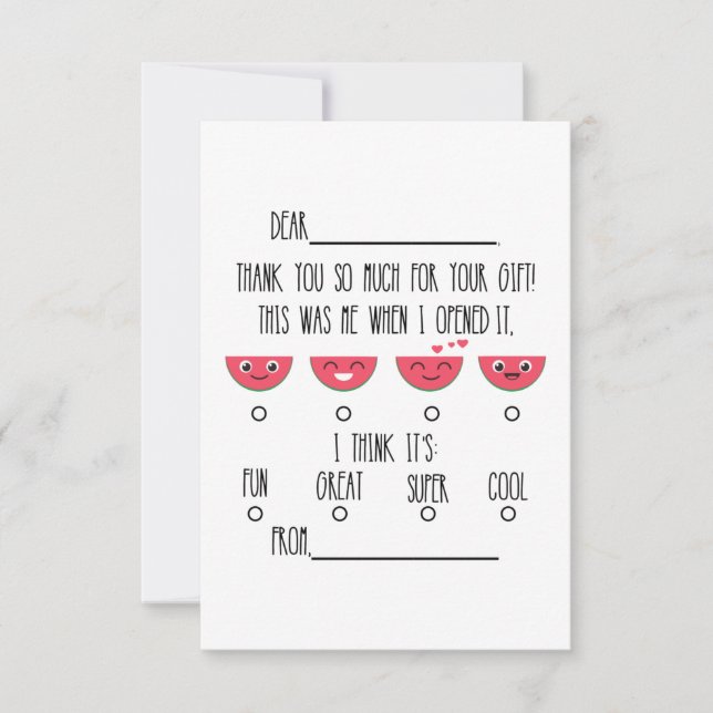 Watermelon Kids Tack Notecards (Framsida)