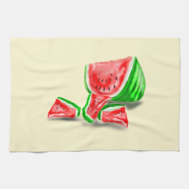 Watermelon Kitchen Towel - Ditt Färg Kökshandduk (Horisontell)