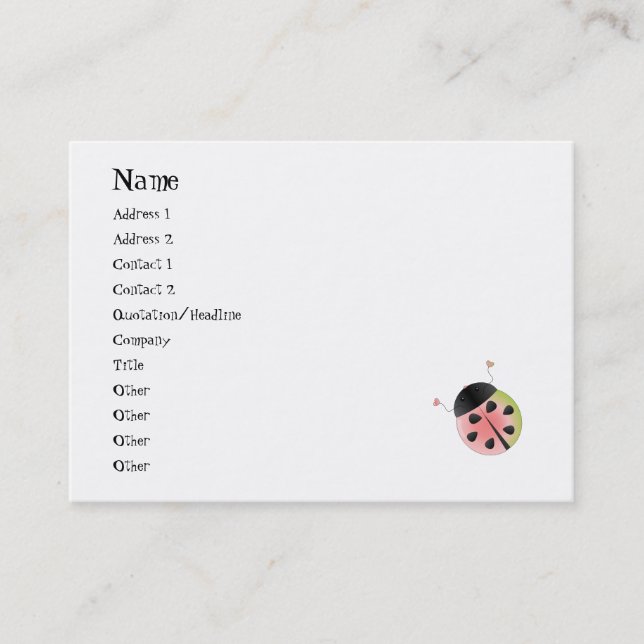 Watermelon Ladybug Visitkort (Framsida)