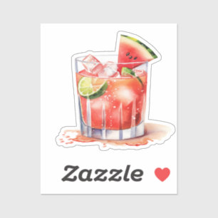 Watermelon Lime Cocktail Klistermärken