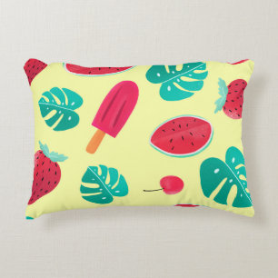 Watermelon löv jordgubbe prydnadskudde