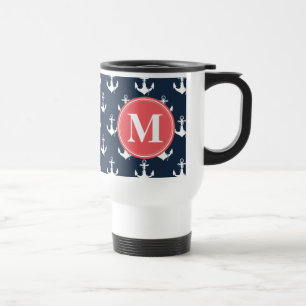 Watermelon Monogrammed Blue Anchor Mönster Resemugg