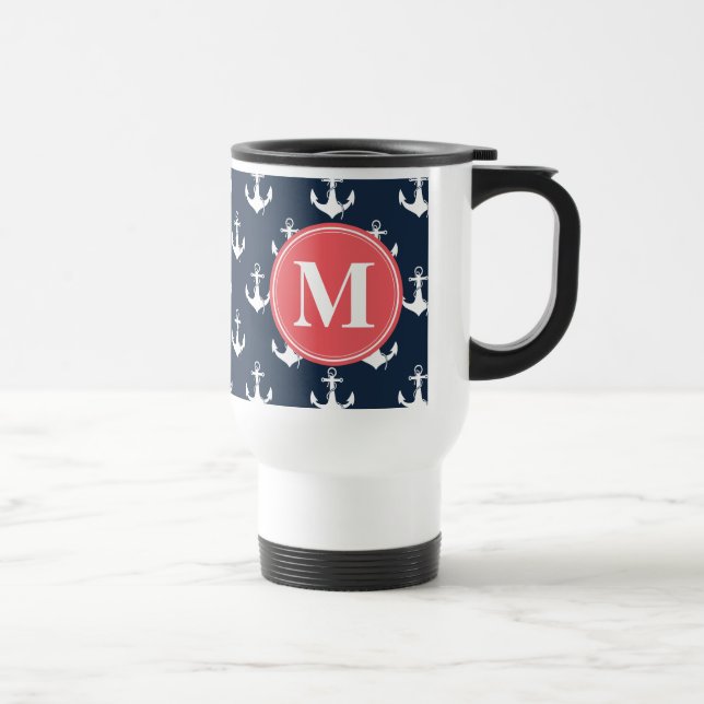 Watermelon Monogrammed Blue Anchor Mönster Resemugg (Höger)